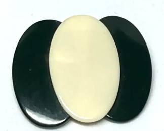 Lea Stein Paris Oval Overlay Brooch