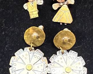 Mixedmetal figural earrings  others