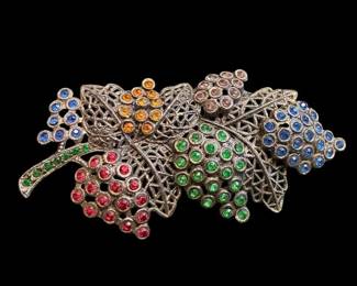 Colorful Figural Leaf Pin