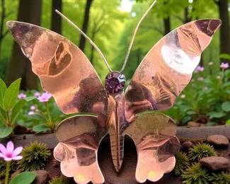 Copper Butterfly Pin