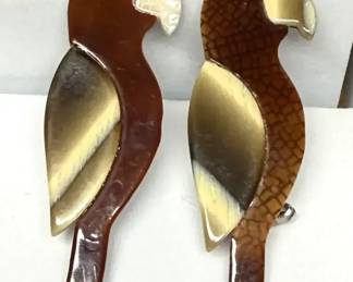 Lea Stein Paris Parrott Pins