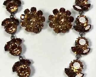 Austrian Rhinestone Set Rich Brown