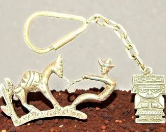 Donkey Brooch Mayan Key Chain