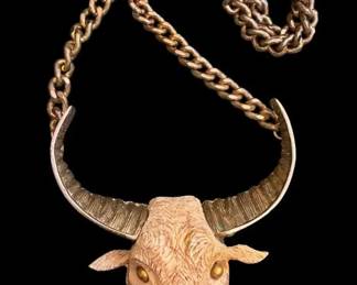 Luca Razza Longhorn Steer Necklace