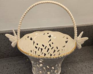 Lenox butterflies and lace basket 