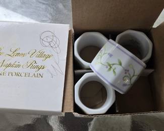 Lenox village napkin rings