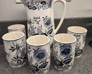 Floral ribbed ironstone Victoria Ware
