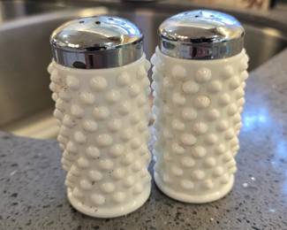Fenton Hobnail salt & pepper shakers