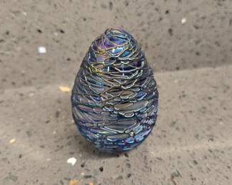 Glass eye paperweight egg