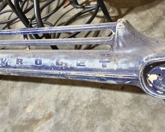 Original grille for a 1958 or 1959 Chevrolet and other misc vintage truck parts