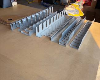 Modular clamp racks for organizing woodworking clamps