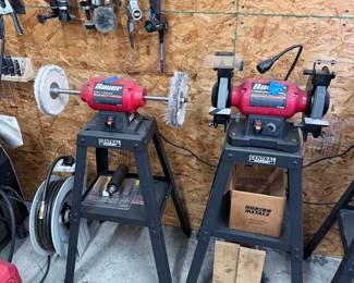 Bauer bench grinder and buffer.