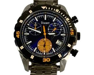 4786 - Stauer Men's Wristwatch (43531) Used as is electric/electronic/mechanical item. No guarantee all components, untested