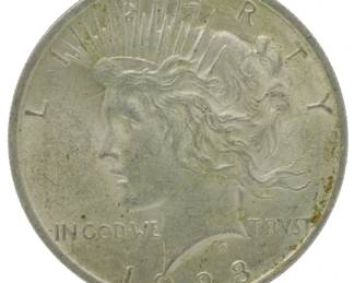 112 - 1923 Peace Silver Dollar