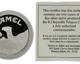 152 - 1993 Camel 1 Troy Silver oz Round
