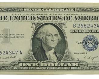 202 - 1 Dollar 1957A Silver Certificate