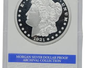 88 - 1921 Morgan Silver Dollar Proof in Case