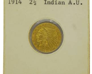 247 - 1914 2 1/2 Dollar Gold Indian Coin