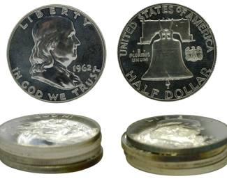 79 - 10 1962 Franklin Half Dollars
