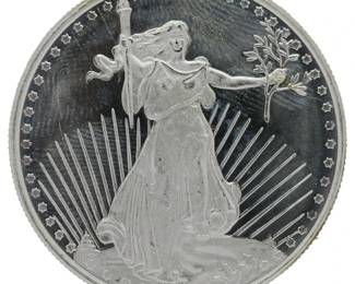 144 - Money Metals Exchange Walking Liberty Round Coin 1 Troy Silver oz