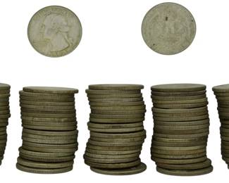 188 - 101 Silver Quarters from 1960-1964