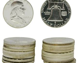 185 - 20 1960-1963 Franklin Half Dollars