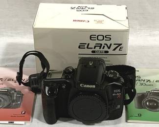4797 - Canon EOS Elan 7E 30/30 35mm Camera Used as is electric/electronic/mechanical item. No guarantee all components, untested