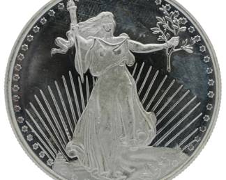 145 - Money Metals Exchange Walking Liberty Round Coin 1 Troy Silver oz
