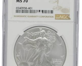 12 - 2022 MS70 Eagle Silver Dollar in Case
