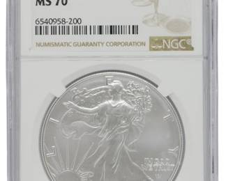 15 - 2022 MS70 Eagle Silver Dollar in Case