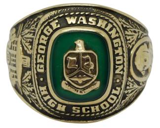 271 - Balfour 10K Gold George Washington Class Ring Ring Size: 10.5, 1968 0.50oz