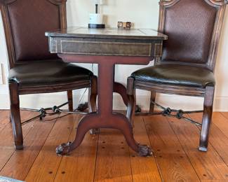 FUN GAMES TABLE WITH PAIR OF BEAUTIFUL CHAIRS 