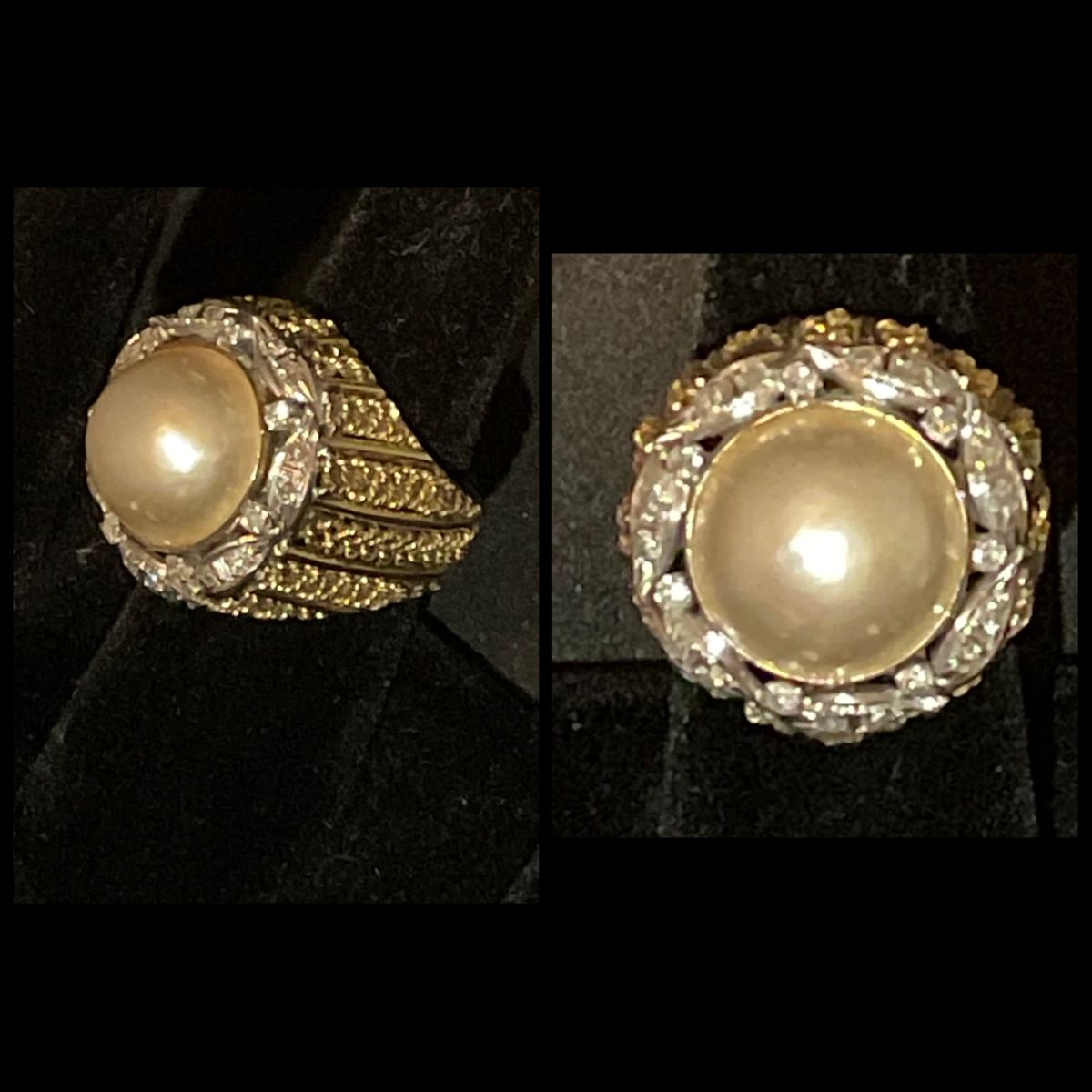 14K gold ring with pearl