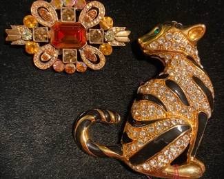 High end costume jewelry pins