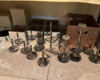 marble base candle holders