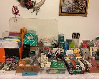 Lots of office supplies! 
