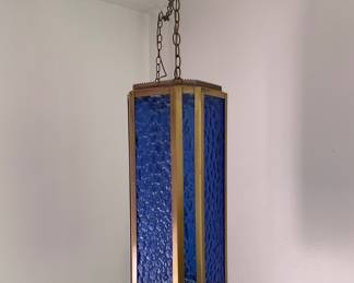blue hanging lamp-25”