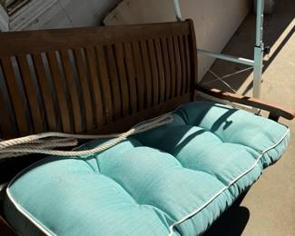 New condition porch swing with cushion