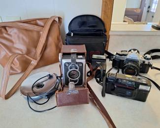  03 Camera Variety including Zeiss Ikon Box Tengor Camera