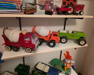 Vintage Tonka trucks.