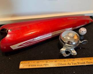Vintage Boys bicycle gas tank horn / light. Western?  Bee bicycle bell. https://modestlambestatesales.hibid.com/