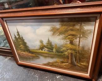 Oil painting. https://modestlambestatesales.hibid.com/