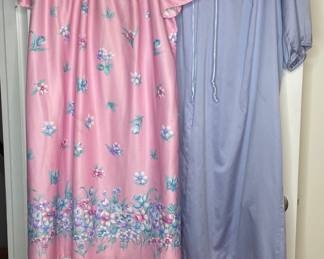 Vintage Komar Floral Nightgown and Lavender Long Sleeve Nightgown