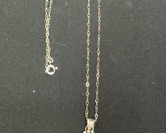 Sterling Silver Turquoise Pendant Necklace