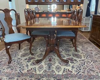 Mahogany Dining Table and 8 Chairs