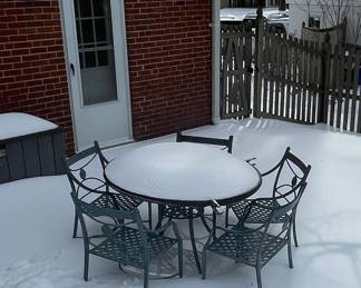 Brown Jordan Wrought Iron Patio Dining Set