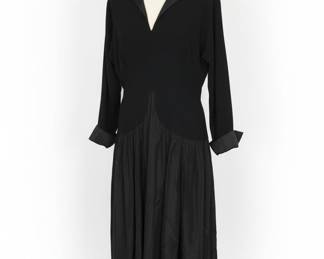 Vintage Black Fit and Flare Dress