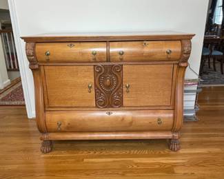 Victorian Walnut Bombe Chest