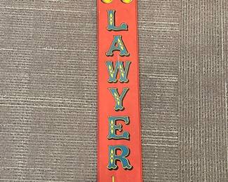 Vintage Yorkraft "Honest Lawyer 1 Flight Up" Sign