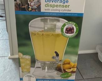 CreativeWare 3 Gallon Beverage Dispenser with Cooling Cylinder and Flavor Infuser